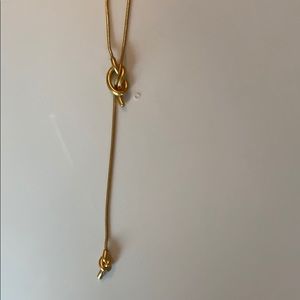 Madewell Gold Knot Lariat Necklace